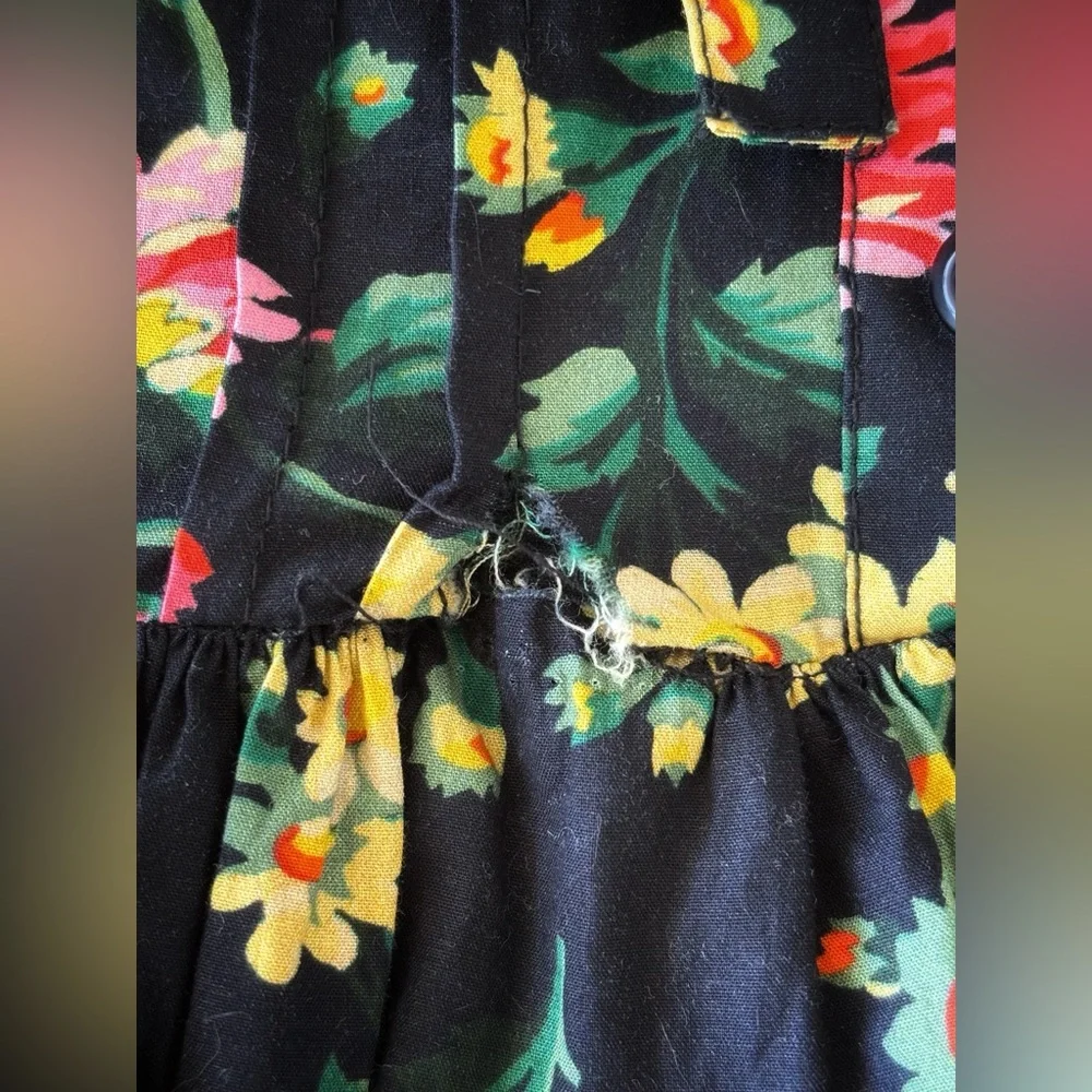 Batsheva x Laura Ashley black floral print dress - Picture 7 of 10